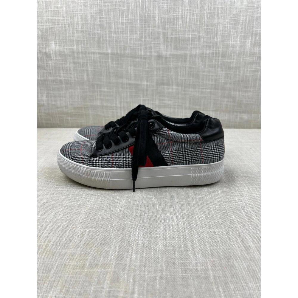 Tommy Hilfiger Plaid Pattern Women's Sneakers with Black Laces Size 9